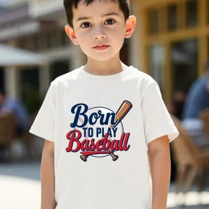 "Sports Theme Cotton T-Shirt
