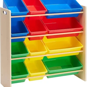 Kids Toy Storage Organizer with 12 Colorful Bins