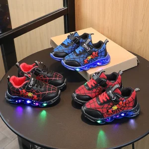 LED Lighted Spiderman sneakers