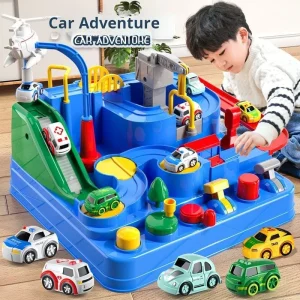 Racing Rail Car Model Interactive Train Animals Space Rocket Toy